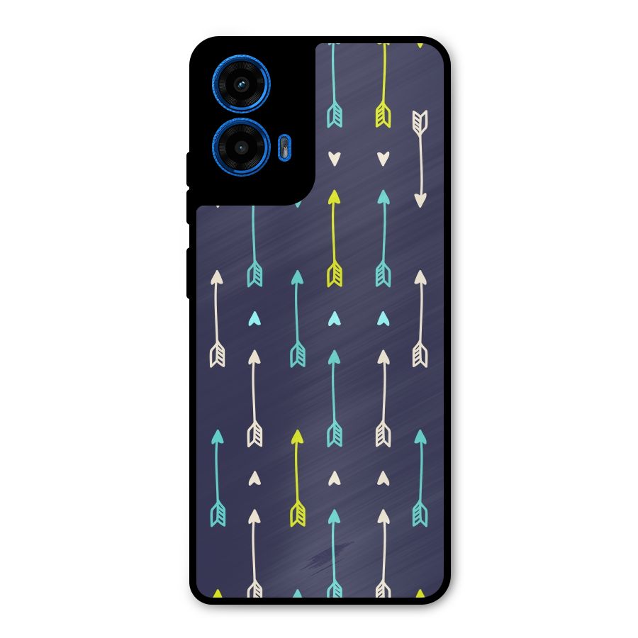 Boho Arrow Pattern Metal Back Case for Moto G45