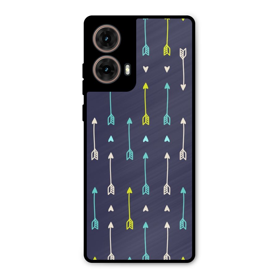 Boho Arrow Pattern Metal Back Case for Moto G85