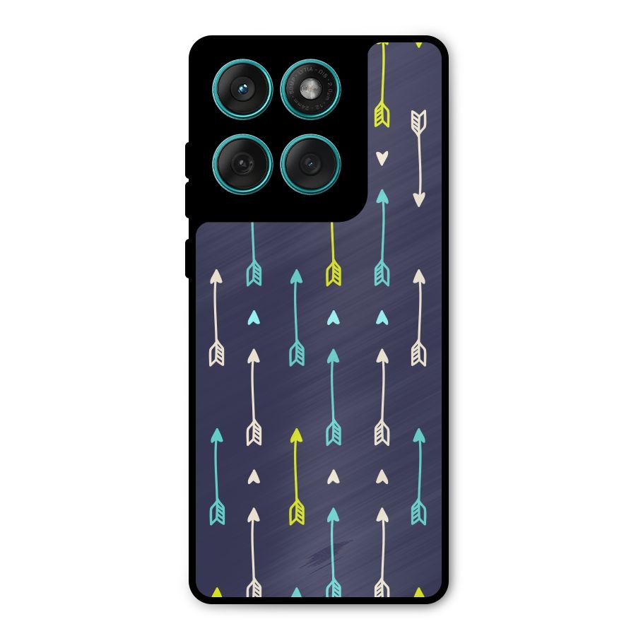 Boho Arrow Pattern Metal Back Case for Motorola Edge 60