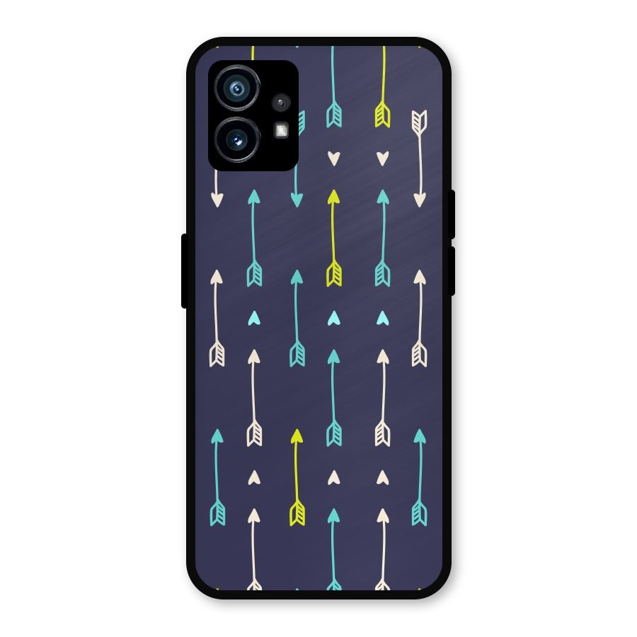 Boho Arrow Pattern Metal Back Case for Nothing Phone 1