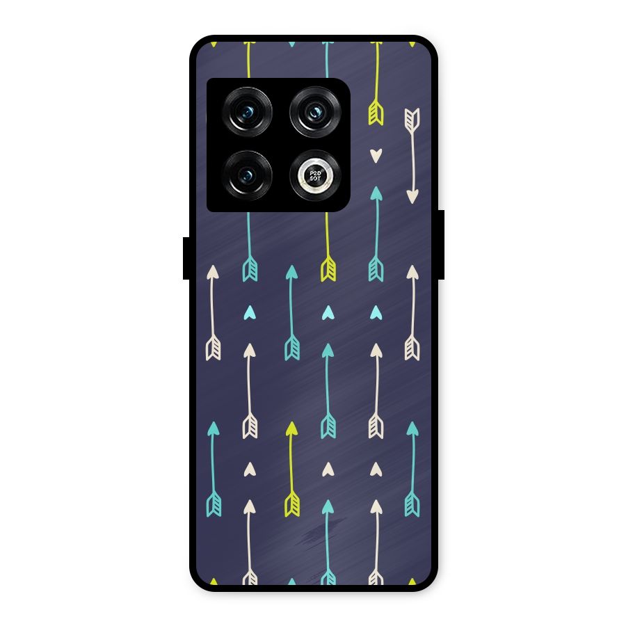 Boho Arrow Pattern Metal Back Case for OnePlus 10 Pro 5G