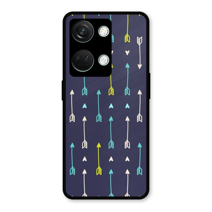 Boho Arrow Pattern Metal Back Case for OnePlus Nord 3