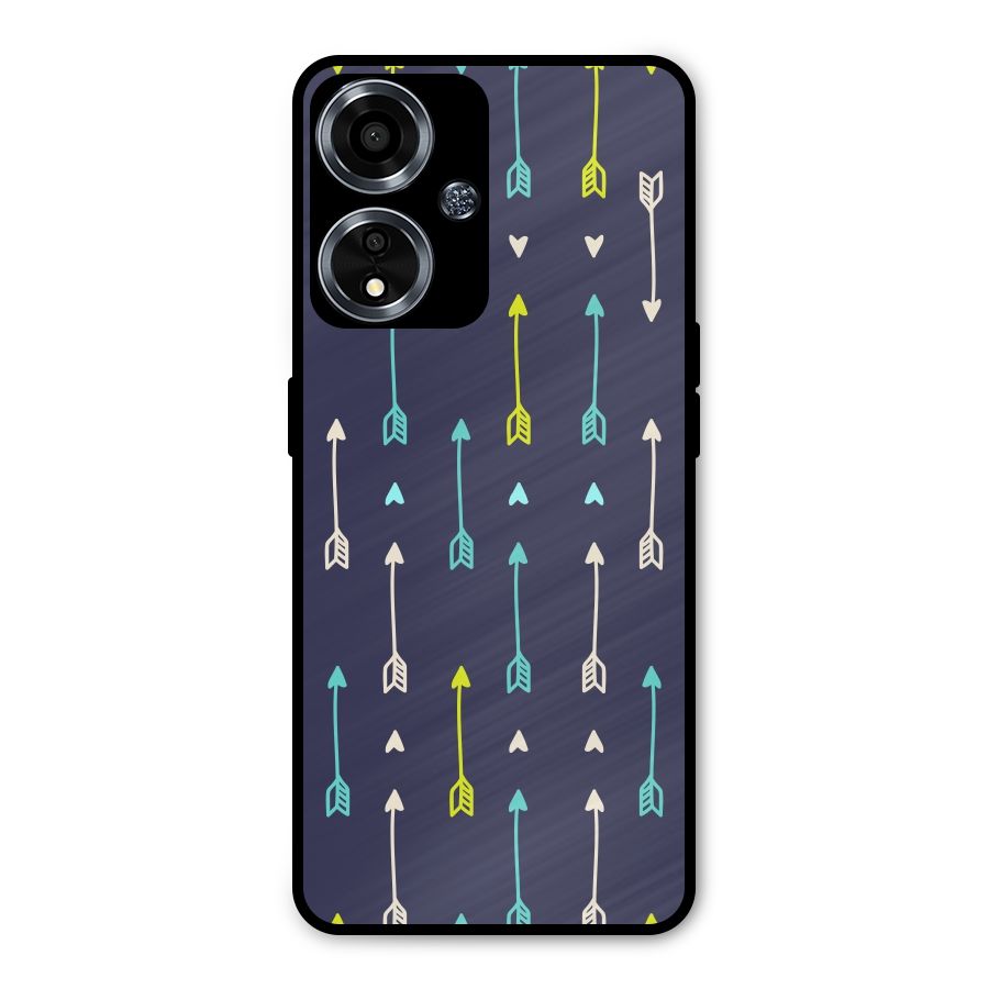 Boho Arrow Pattern Metal Back Case for Oppo A59