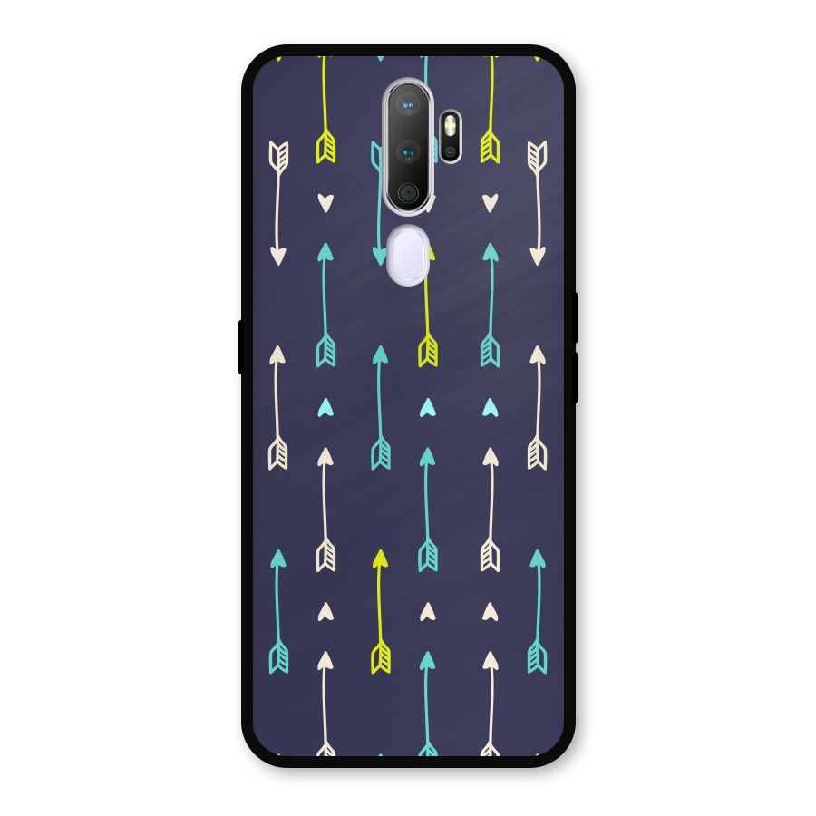 Boho Arrow Pattern Metal Back Case for Oppo A5 (2020)