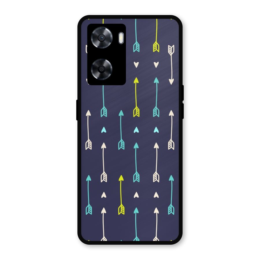 Boho Arrow Pattern Metal Back Case for Oppo A77