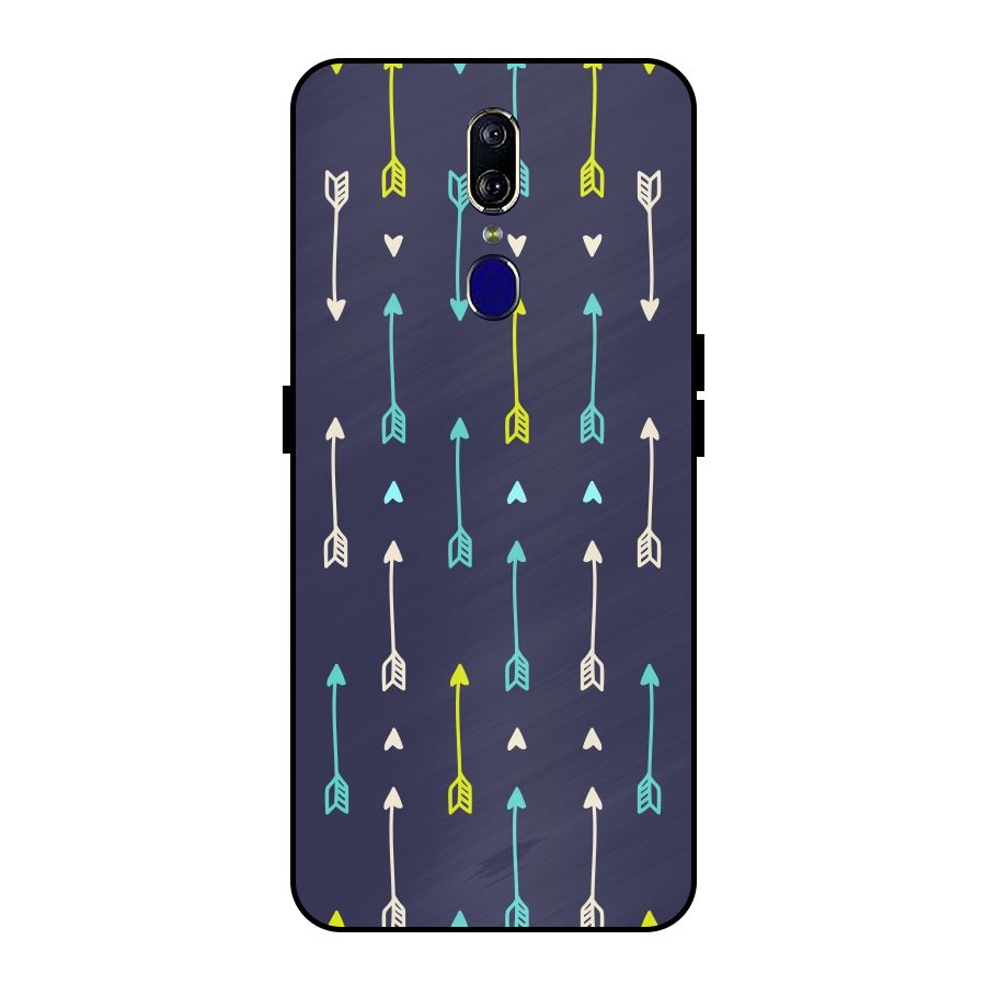 Boho Arrow Pattern Metal Back Case for Oppo F11