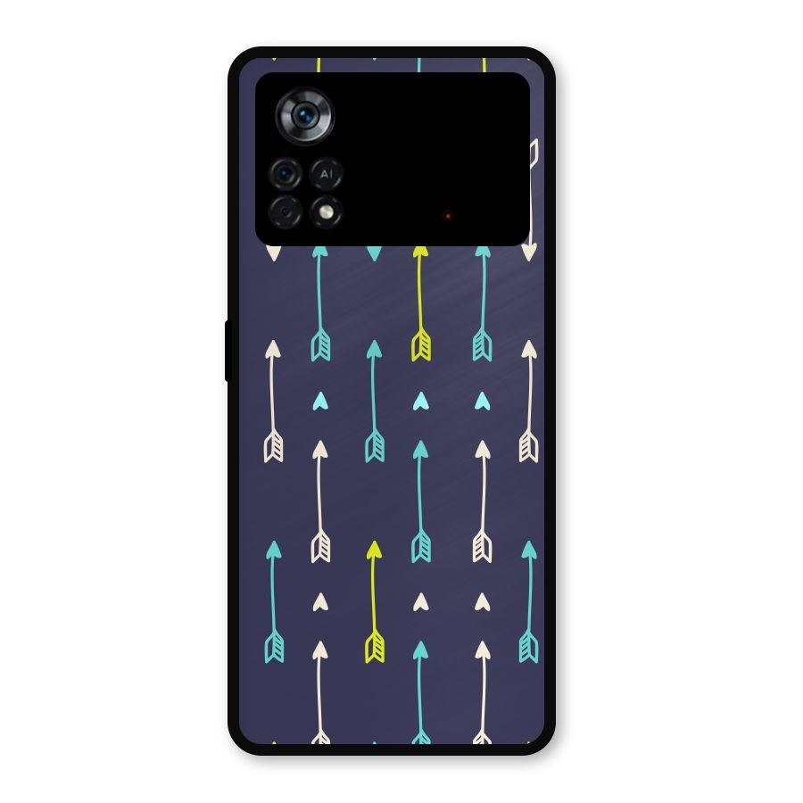 Boho Arrow Pattern Metal Back Case for Poco X4 Pro 5G