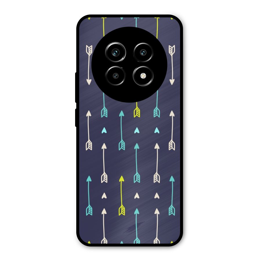 Boho Arrow Pattern Metal Back Case for Realme 13 Pro