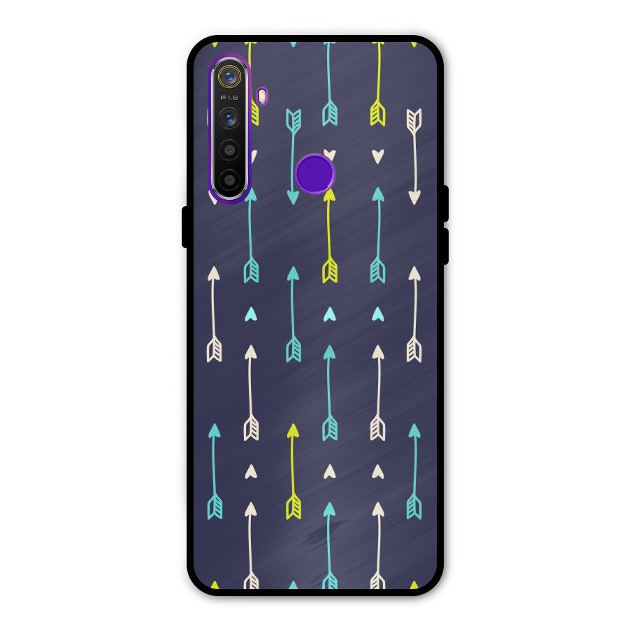 Boho Arrow Pattern Metal Back Case for Realme 5