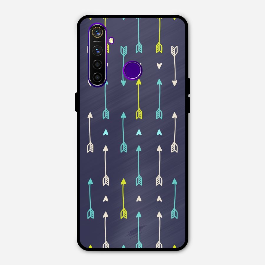 Boho Arrow Pattern Metal Back Case for Realme 5 Pro