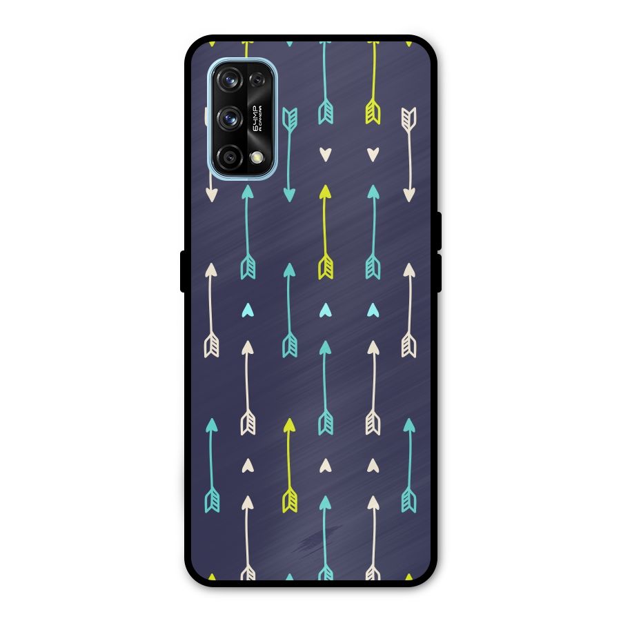 Boho Arrow Pattern Metal Back Case for Realme 7 Pro