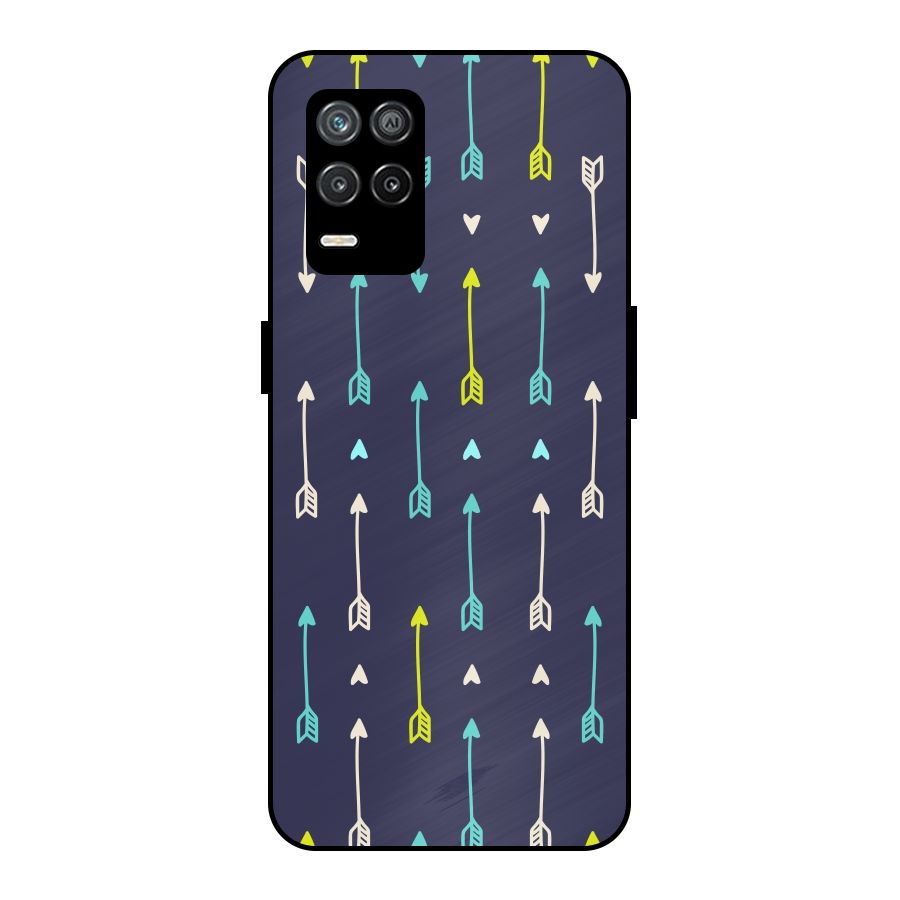 Boho Arrow Pattern Metal Back Case for Realme 9 5G