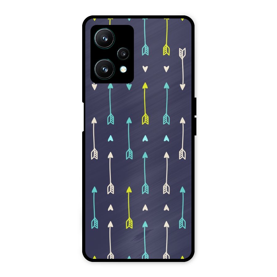 Boho Arrow Pattern Metal Back Case for Realme 9 Pro 5G