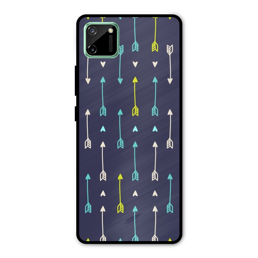 Boho Arrow Pattern Metal Back Case for Realme C11