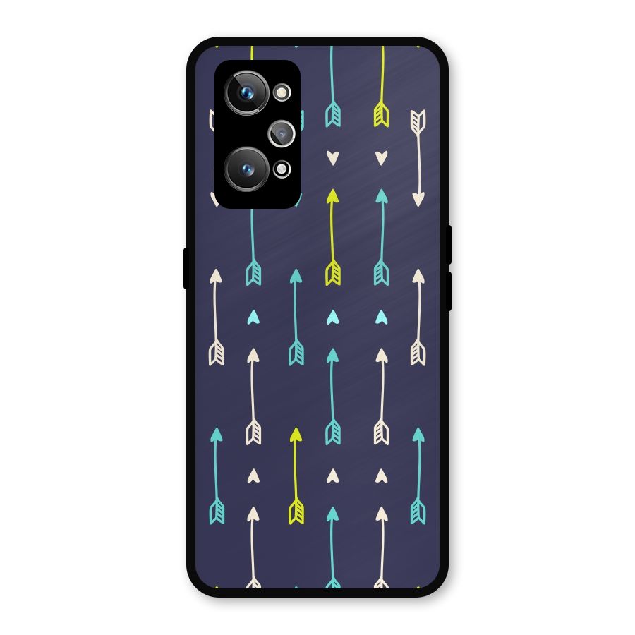 Boho Arrow Pattern Metal Back Case for Realme GT 2