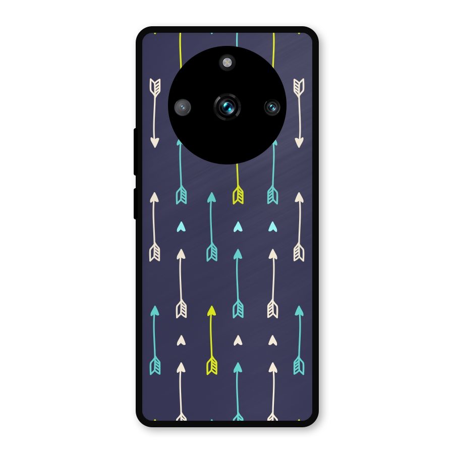 Boho Arrow Pattern Metal Back Case for Realme Narzo 60 Pro