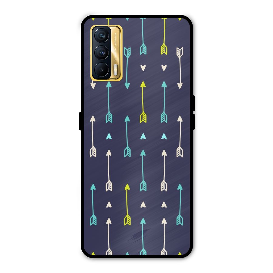 Boho Arrow Pattern Metal Back Case for Realme X7