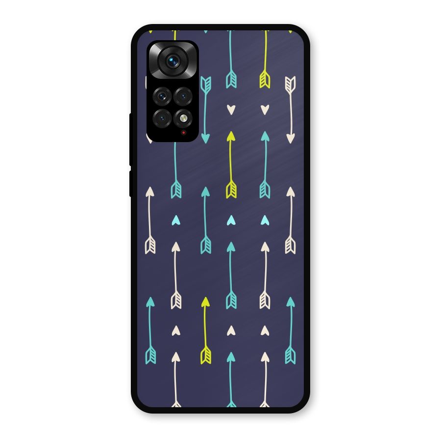 Boho Arrow Pattern Metal Back Case for Redmi Note 11s