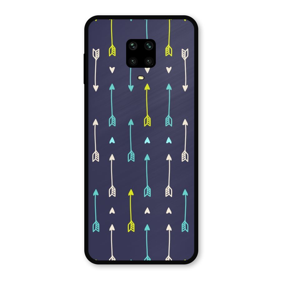 Boho Arrow Pattern Metal Back Case for Redmi Note 9 Pro