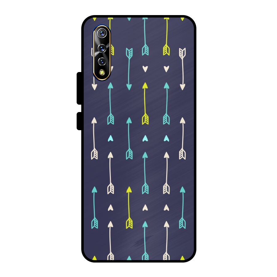 Boho Arrow Pattern Metal Back Case for Vivo S1