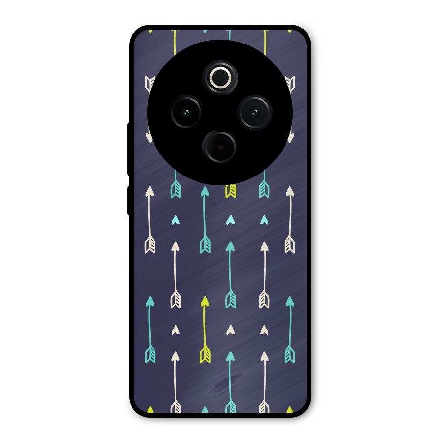Boho Arrow Pattern Metal Back Case for Vivo T4