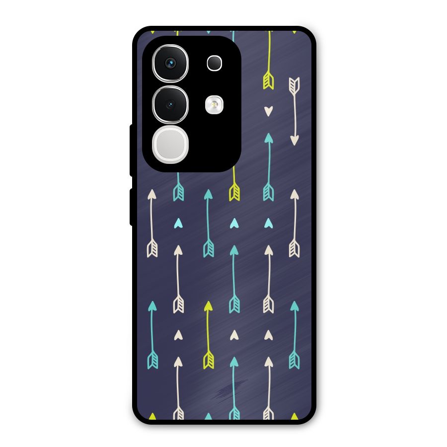 Boho Arrow Pattern Metal Back Case for Vivo T4x