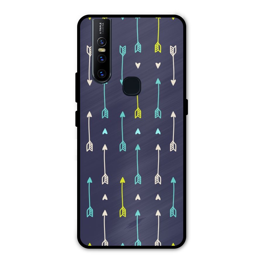 Boho Arrow Pattern Metal Back Case for Vivo V15