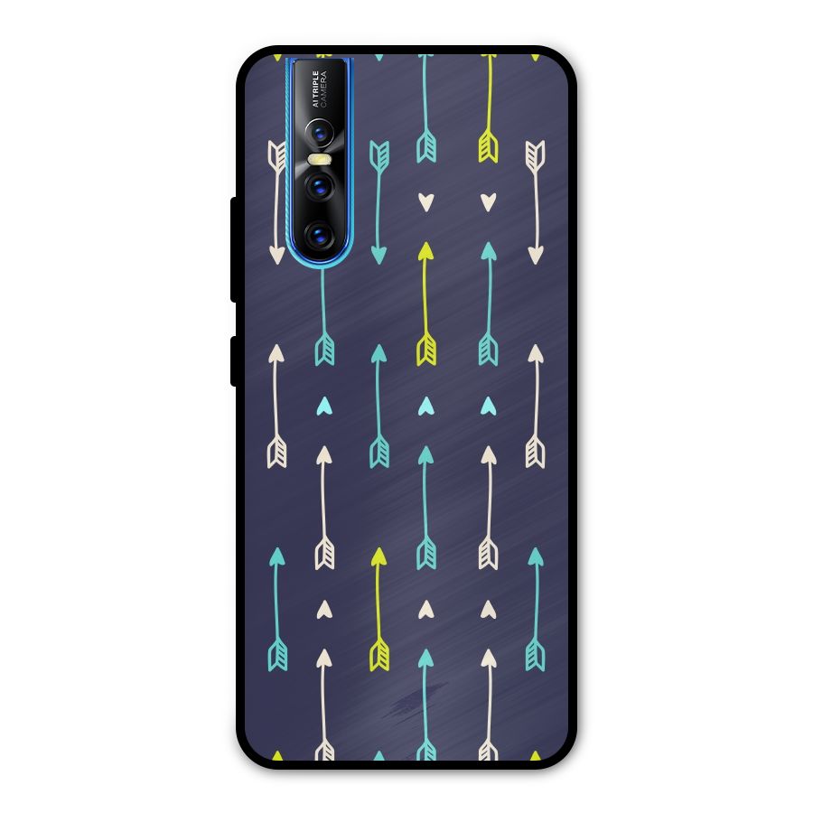 Boho Arrow Pattern Metal Back Case for Vivo V15 Pro