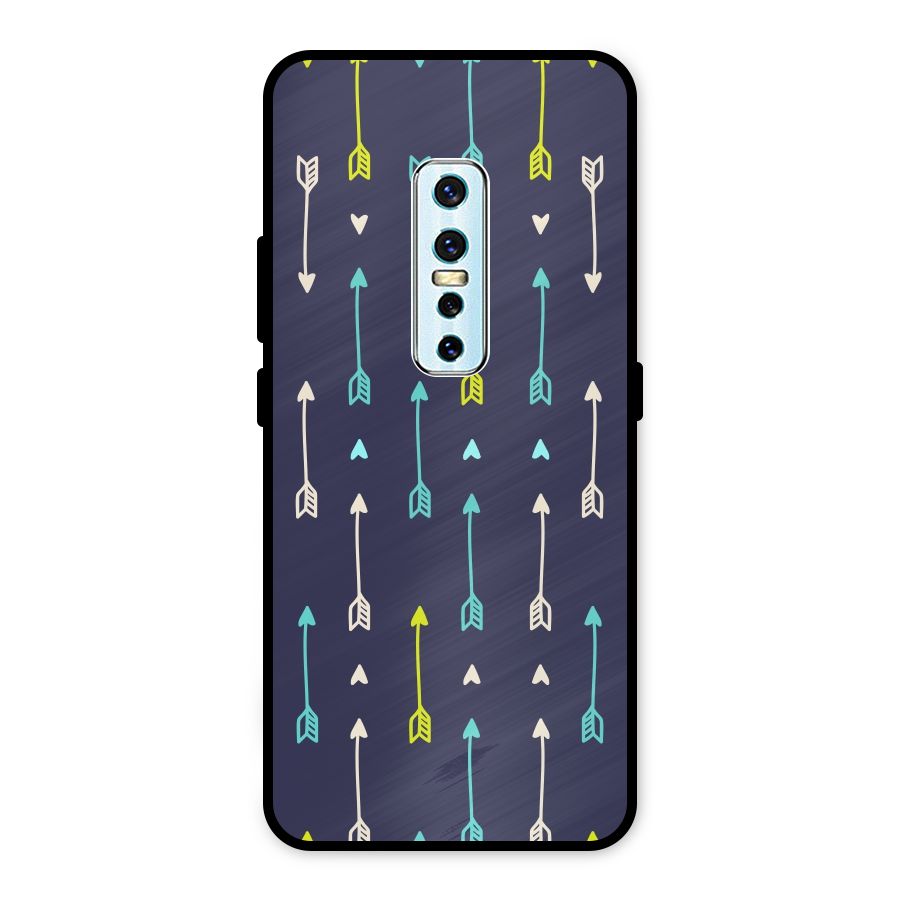 Boho Arrow Pattern Metal Back Case for Vivo V17 Pro