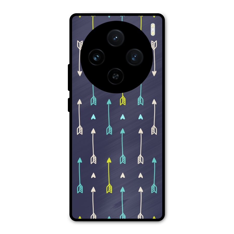 Boho Arrow Pattern Metal Back Case for Vivo X100