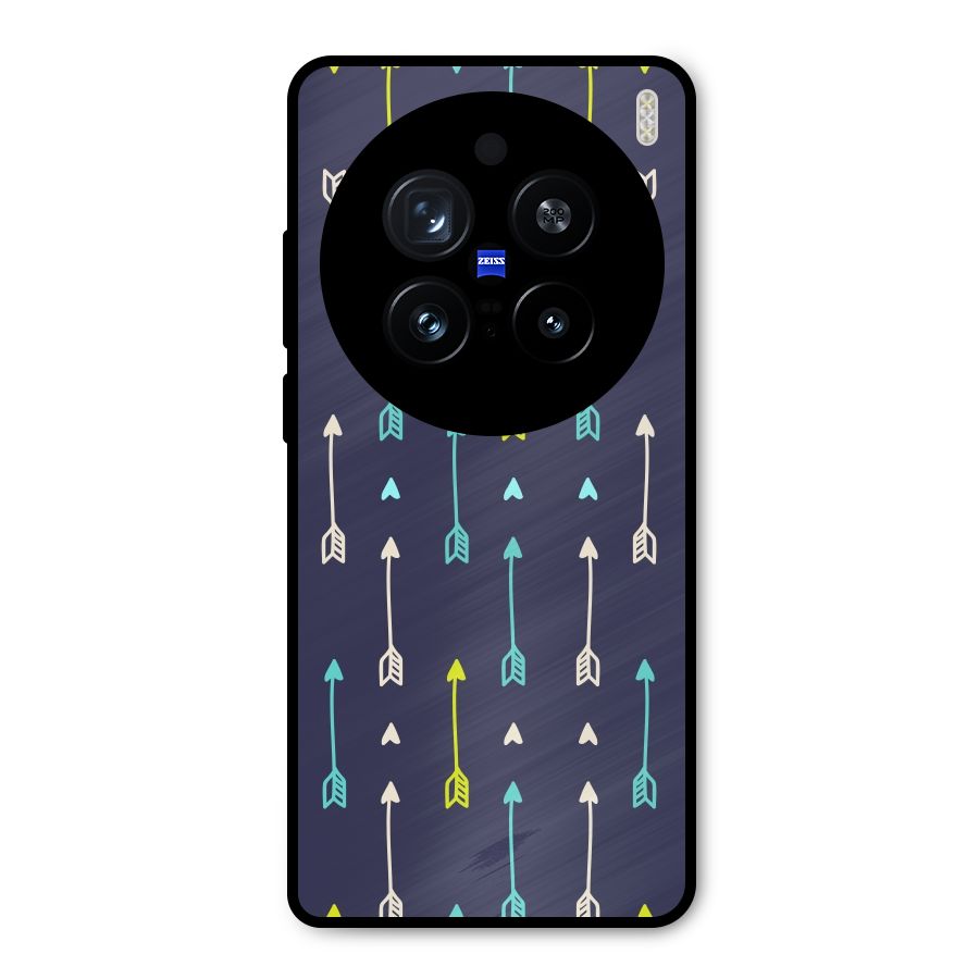 Boho Arrow Pattern Metal Back Case for Vivo X200 Pro