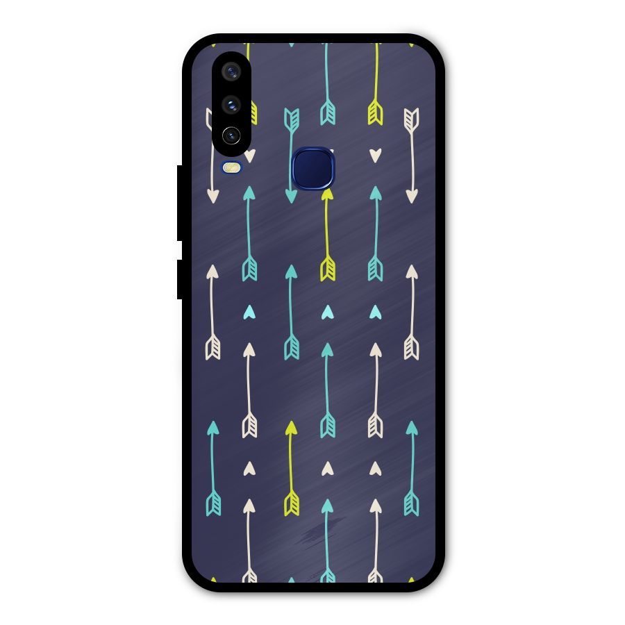 Boho Arrow Pattern Metal Back Case for Vivo Y12