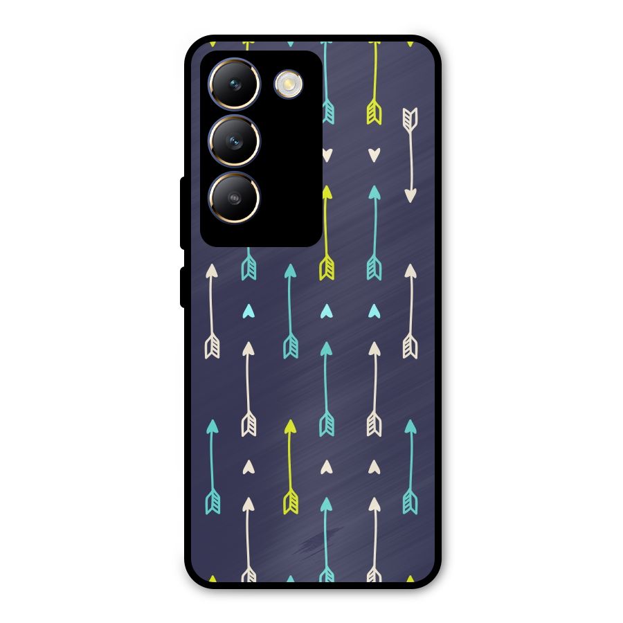Boho Arrow Pattern Metal Back Case for Vivo Y200e