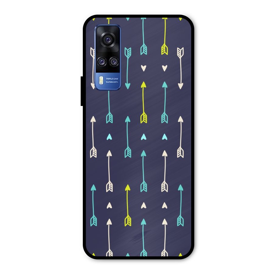 Boho Arrow Pattern Metal Back Case for Vivo Y31