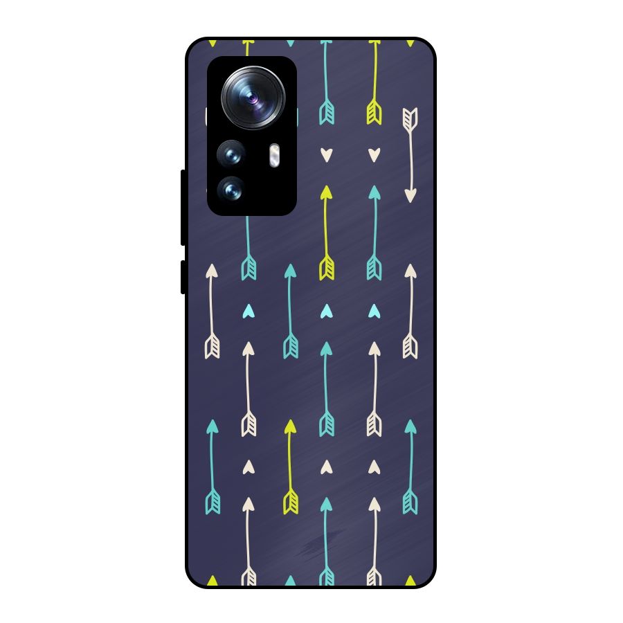 Boho Arrow Pattern Metal Back Case for Xiaomi 12 Pro