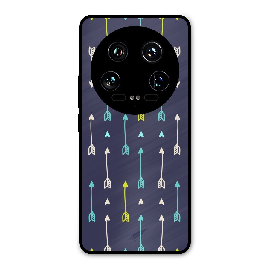 Boho Arrow Pattern Metal Back Case for Xiaomi 14 Ultra