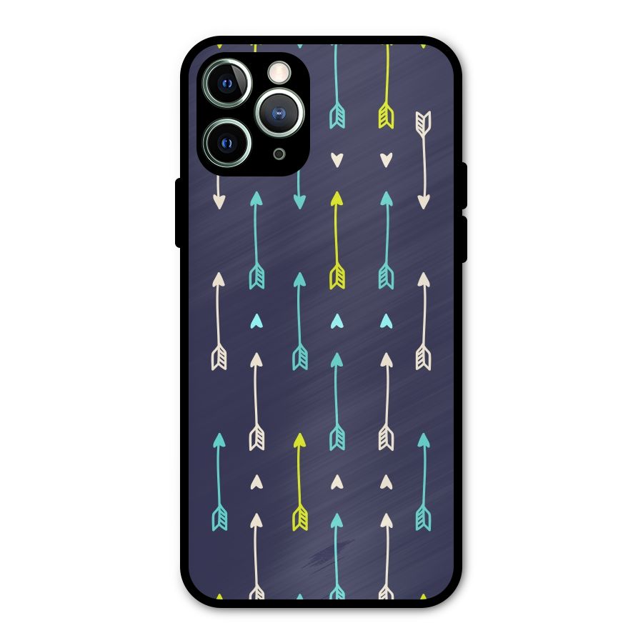 Boho Arrow Pattern Metal Back Case for iPhone 11 Pro Max