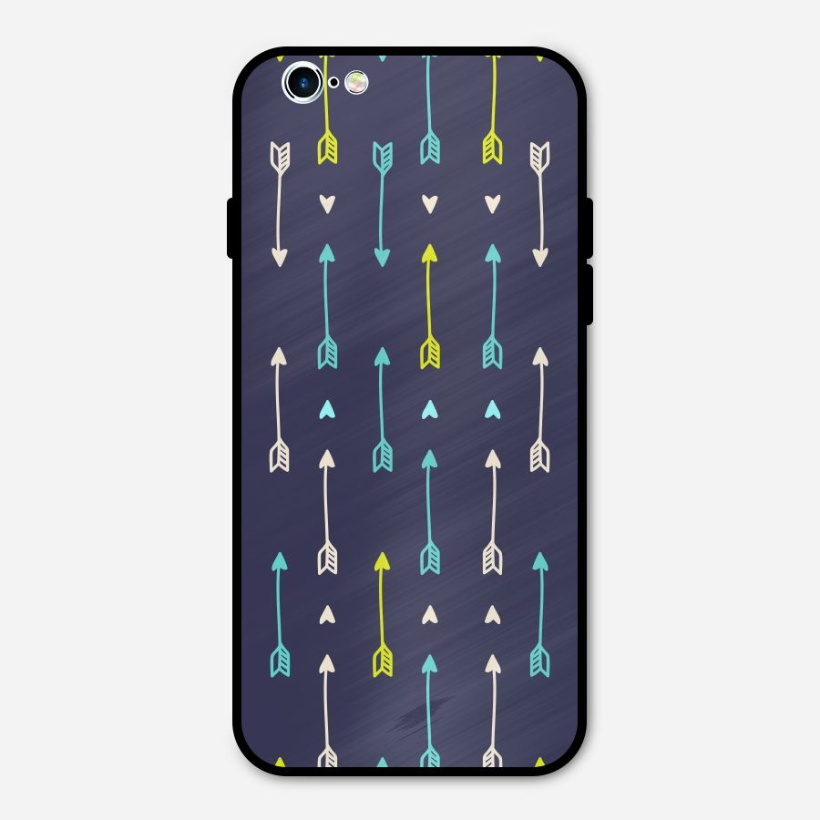 Boho Arrow Pattern Metal Back Case for iPhone 6 6s