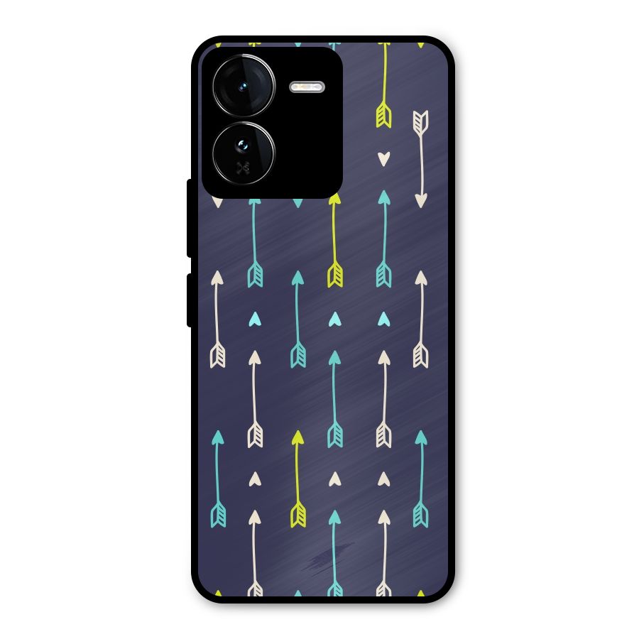 Boho Arrow Pattern Metal Back Case for iQOO Z9