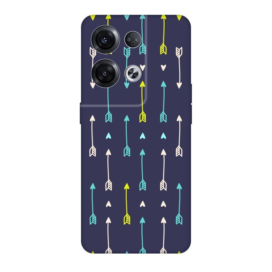 Boho Arrow Pattern Original Polycarbonate Back Case for Oppo Reno8 Pro 5G