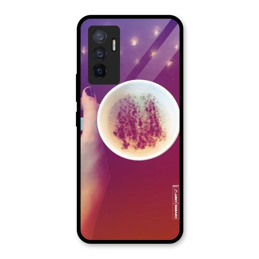 Bokeh Coffee Mug Glass Back Case for Vivo V23e