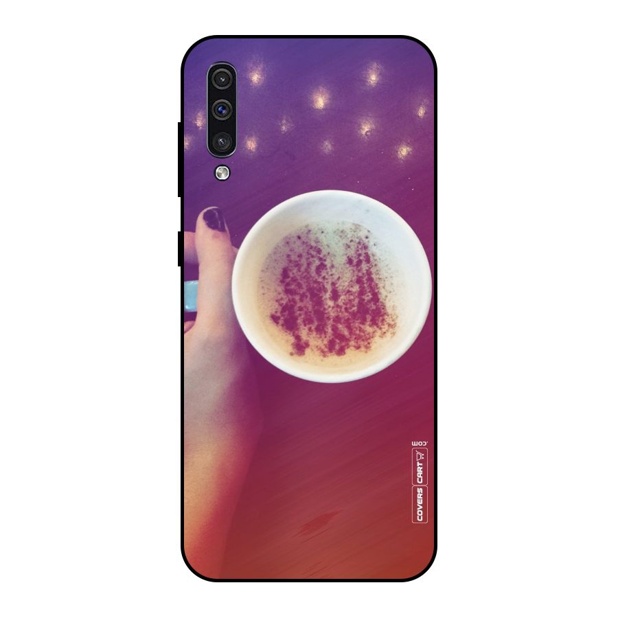 Bokeh Coffee Mug Metal Back Case for Galaxy A50s