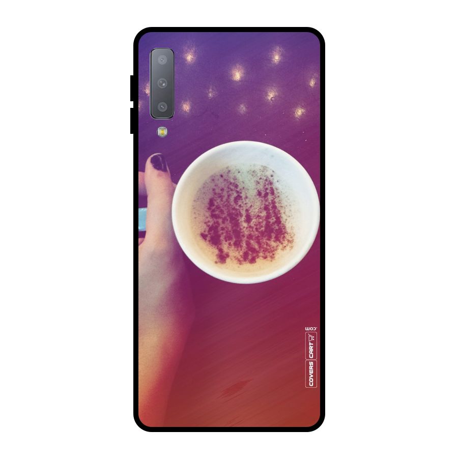 Bokeh Coffee Mug Metal Back Case for Galaxy A7 (2018)