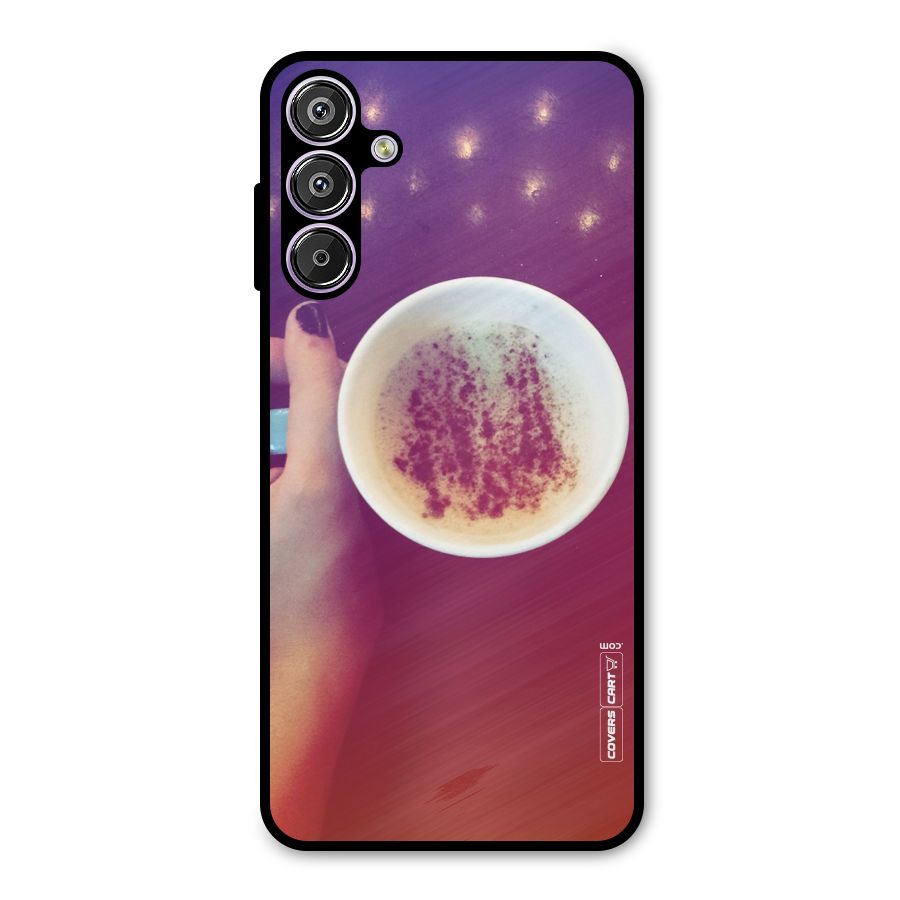 Bokeh Coffee Mug Metal Back Case for Galaxy M15