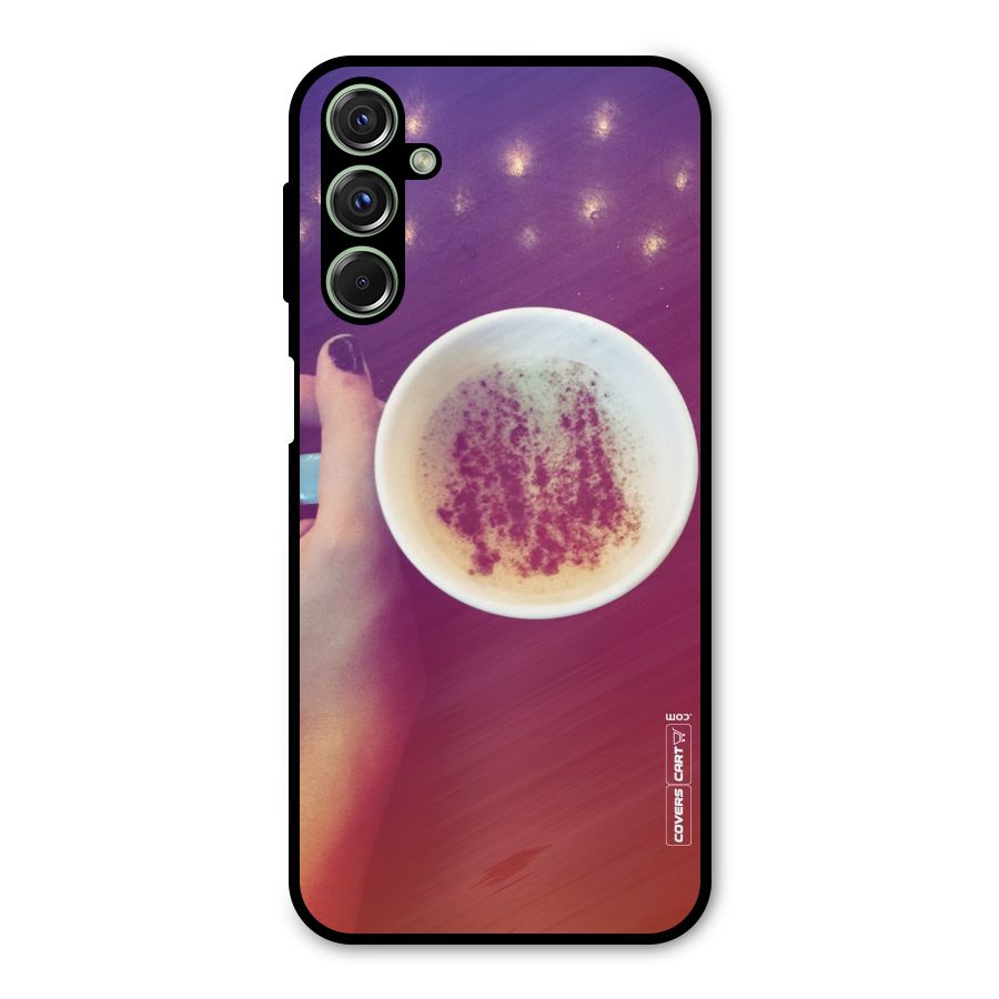 Bokeh Coffee Mug Metal Back Case for Galaxy M34
