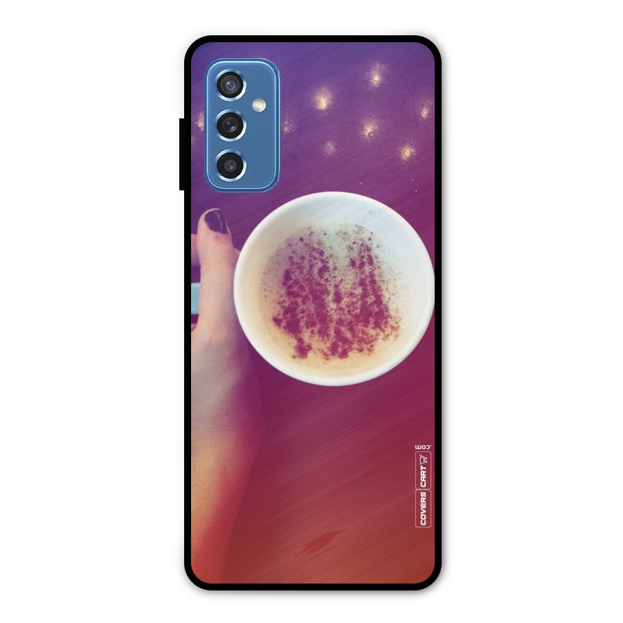 Bokeh Coffee Mug Metal Back Case for Galaxy M52 5G