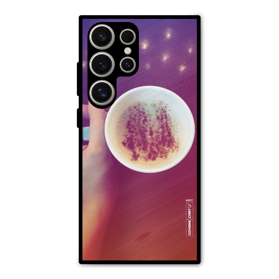 Bokeh Coffee Mug Metal Back Case for Galaxy S24 Ultra