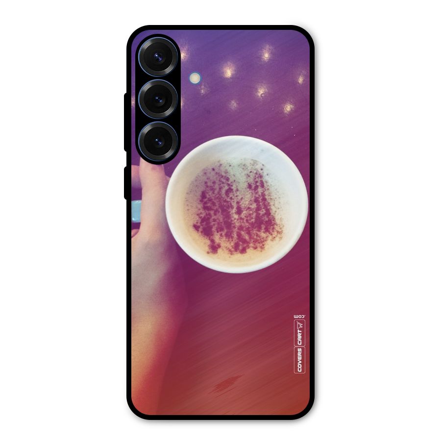 Bokeh Coffee Mug Metal Back Case for Galaxy S25 Plus