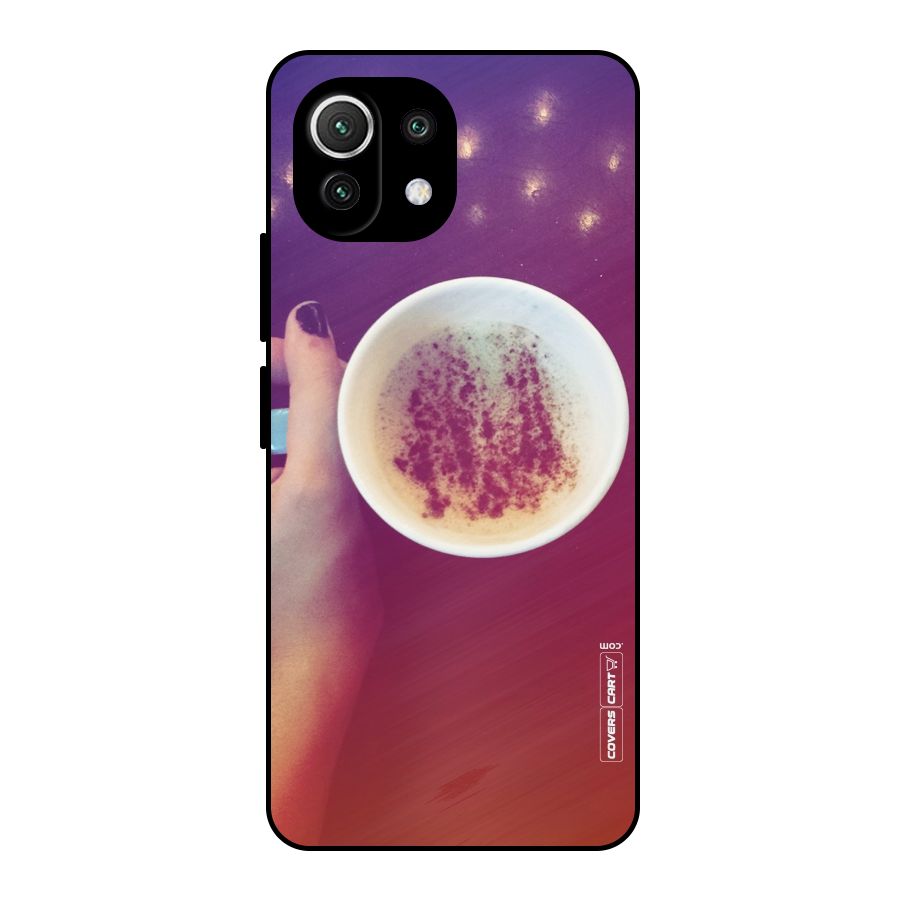 Bokeh Coffee Mug Metal Back Case for Mi 11 Lite