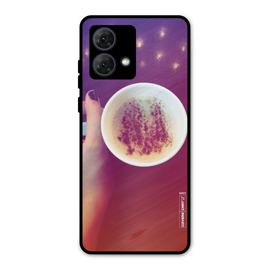 Bokeh Coffee Mug Metal Back Case for Moto G84